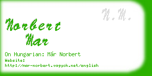 norbert mar business card